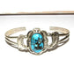 Navajo Kingman Turquoise Stacker Cuff Bracelet Sterling