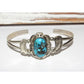 Navajo Kingman Turquoise Stacker Cuff Bracelet Sterling