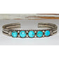 Navajo Kingman Turquoise Stacker Cuff Bracelet Sterling