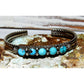Navajo Kingman Turquoise Stacker Cuff Bracelet Sterling