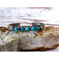 Navajo Kingman Turquoise Stacker Cuff Bracelet Sterling