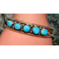 Navajo Kingman Turquoise Stacker Cuff Bracelet Sterling