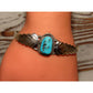 Navajo Kingman Turquoise Stacker Cuff Bracelet Sterling