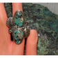 Navajo Kingman Turquoise Statement Ring Sz 6.5 C. Etsitty