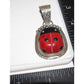 Navajo Lady Bug Inlay Pendant Sterling Turquoise Coral Jet