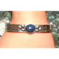 Navajo Lapis Stacker Cuff Sterling Hand Etched Bracelet