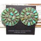 Navajo Large Turquoise Cluster Earrings Sterling Silver 1.5