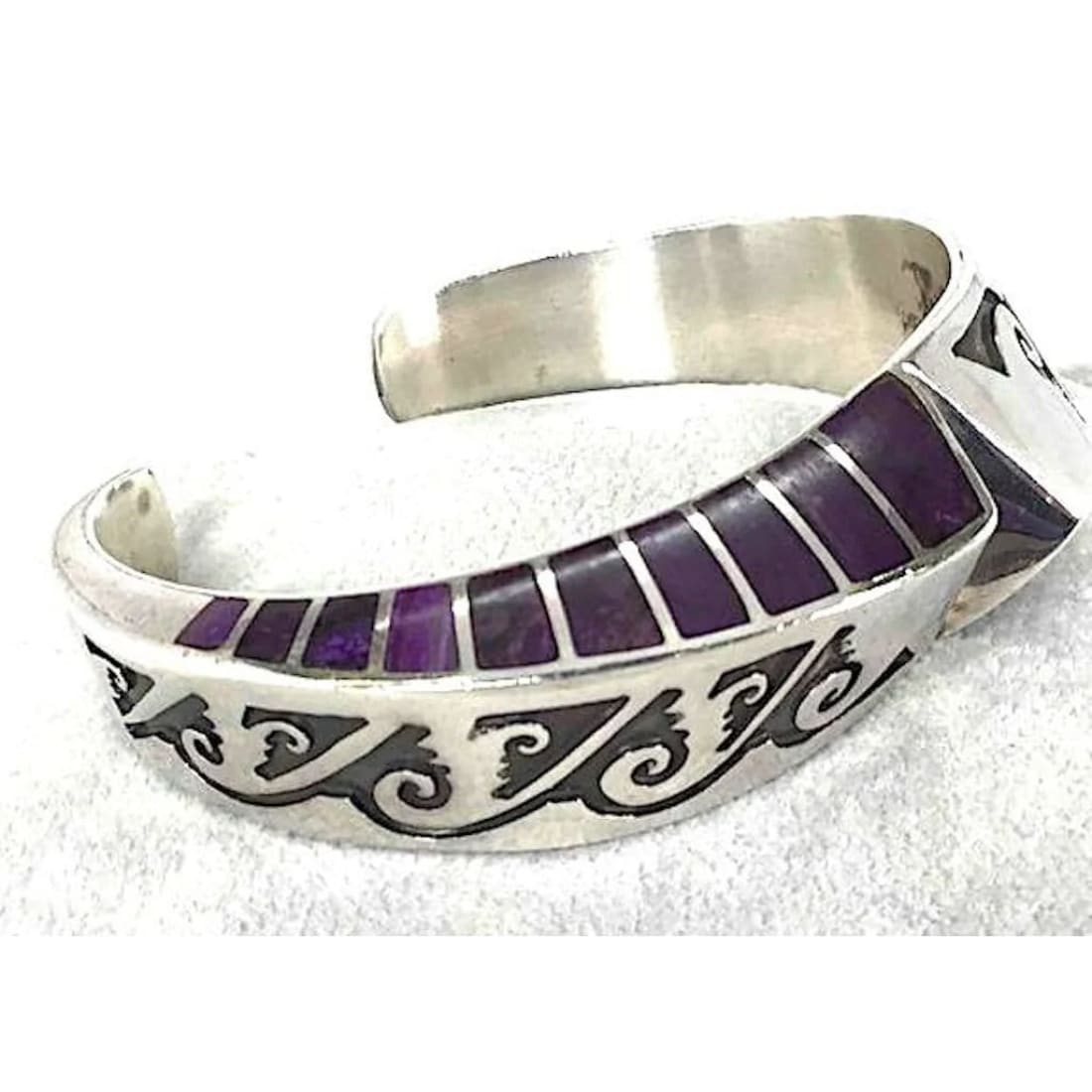 NAVAJO LONN PARKER Cuff Bracelet Sterling Silver Sugilite
