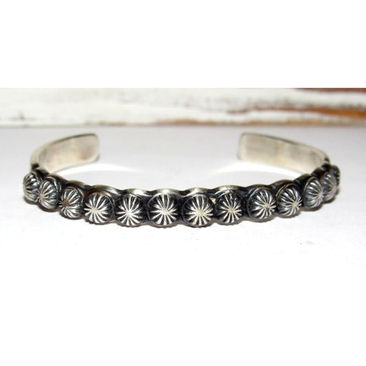 Navajo Martha Cayatineto Stacker Cuff Bracelet Sterling