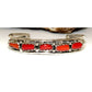 Navajo Mediterranean Coral Stacker Cuff Bracelet Sterling