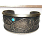 Navajo Monty Claw Buffalo Bracelet Tufa Cast Sterling