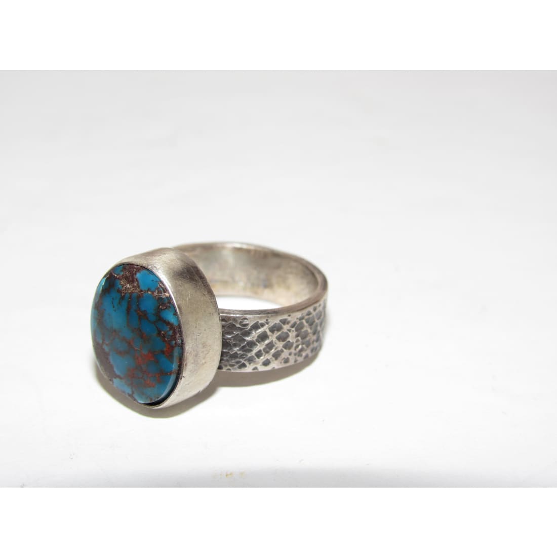 Navajo Morenci Turquoise Ring Sz 6 Sterling Silver Eli
