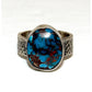 Navajo Morenci Turquoise Ring Sz 6 Sterling Silver Eli