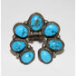 Navajo Naja Ring Size 7.5 Kingman Turquoise Statement Ring