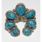 Navajo Naja Ring Size 7 Kingman Turquoise Statement Ring