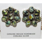 Navajo New Lander Turquoise Cluster Earrings L. Yazzie