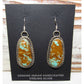 Navajo Number 8 Turquoise Dangle Earrings Sterling L Hurley