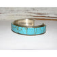 Navajo Number 8 Turquoise Inlay Cuff Bracelet Sterling