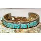 Navajo Number 8 Turquoise Inlay Cuff Bracelet Steve