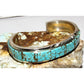 Navajo Number 8 Turquoise Inlay Cuff Bracelet Steve