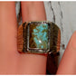 Navajo Number 8 Turquoise Ring Sz 11.5 Sterling Silver Band