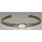 Navajo Opal Bracelet Stacker Sterling Silver Cuff Native