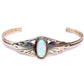 Navajo Opal Bracelet Sterling Silver Stacker Cuff by L. 