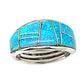 Navajo Opal Inlay Ring Sz 9 Sterling Silver Edison Yazzie