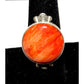 Navajo Orange Spiny Ring Size 6 Sterling Silver Native