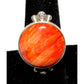 Navajo Orange Spiny Ring Size 6 Sterling Silver Native