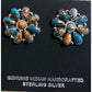 Navajo Orange Spiny Turquoise Cluster Earrings Sterling