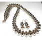 Navajo Pearls Hand Stamped Necklace & Earrings Set Sterling