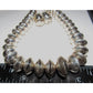 Navajo Pearls Hand Stamped Necklace & Earrings Set Sterling