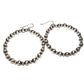 Navajo Pearls Hoop Earrings Sterling Silver Native American
