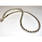 Native American Navajo pearls necklace sterling silver with smooth round beads and cone-shaped ends
