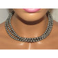 Navajo Pearls Necklace Sterling Silver Beads 16’’L 3 Stand