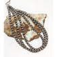 Navajo Pearls Necklace Sterling Silver Beads 16’’L 3 Stand