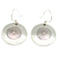 Navajo Flat Pillow Beads Stamped Dangle Earrings Sterling Silver Ina Nez Native American