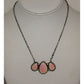 Navajo Pink Conch Cluster Bar Necklace Sterling Silver D