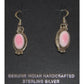 Navajo Pink Conch Dangle Earrings Sterling Silver Signed