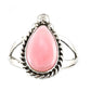 Navajo Pink Conch Ring Size 8 Sterling Silver J. Kee Native