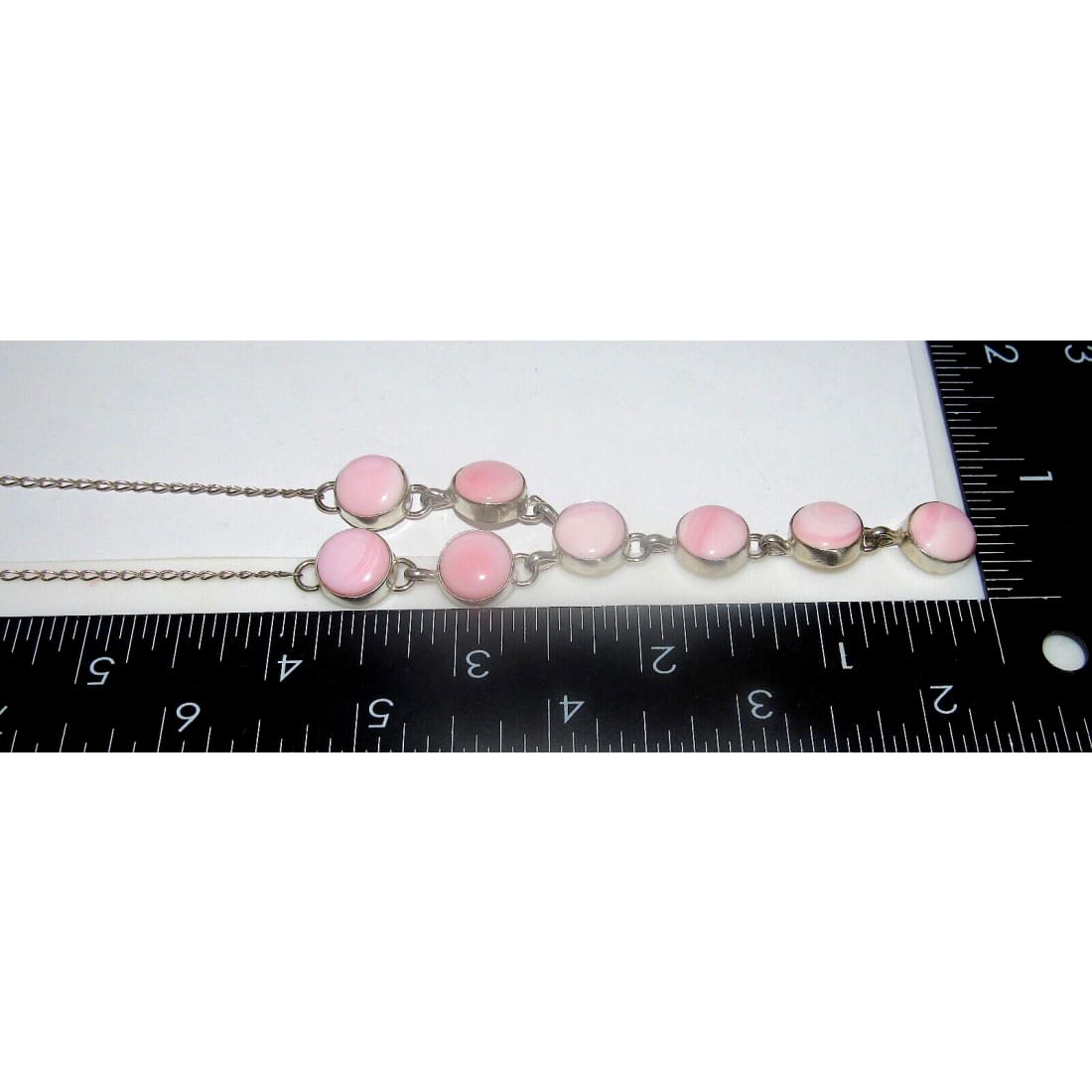 Navajo Pink Conch Shell Lariat Necklace Earrings Set