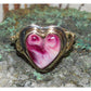 Navajo Purple Spiny Heart Ring Sz 6.5 Sterling Silver