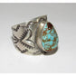 Navajo R.Willie Number 8 Turquoise Ring Sz 9 Sterling Silver