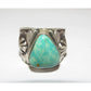Navajo R.Willie Royston Turquoise Ring Sz 14 Sterling Band