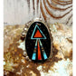 Navajo Ray Jack Turquoise Spiny Jet Inlay Galaxy Ring Size