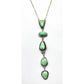 Navajo Royston Green Turquoise Lariat Necklace Sterling