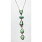 Navajo Royston Green Turquoise Lariat Necklace Sterling
