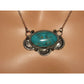 Navajo Royston Turquoise Bar Necklace Sterling Native