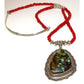 Navajo Royston Turquoise & Coral Necklace by Fred Peters